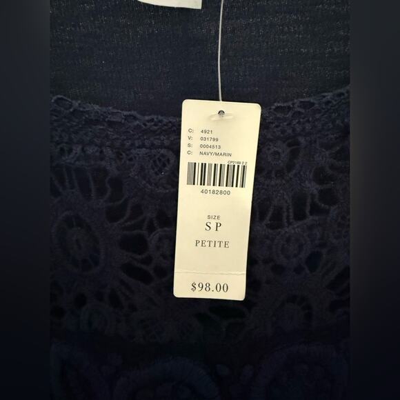 NWT Anthropologie AKEMI+KIN Navy Embroidered Darrie Top Bandana Paisley Boxy Top - Picture 8 of 10